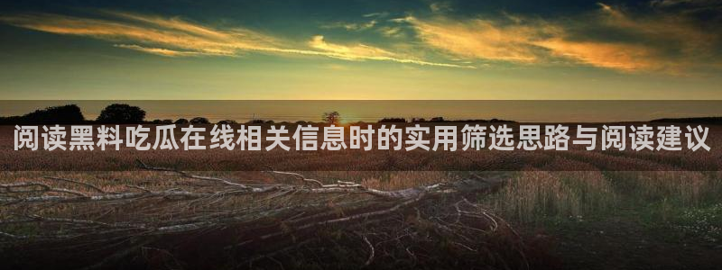 黑料吃瓜91:阅读黑料吃瓜在线相关信息时的实用筛选思路与阅读建议